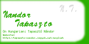 nandor tapaszto business card